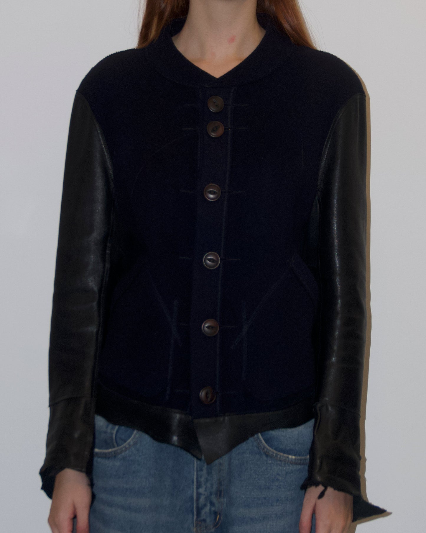 TAKAHIROMIYASHITA TheSoloist. Horse Leather Sleeve jacket