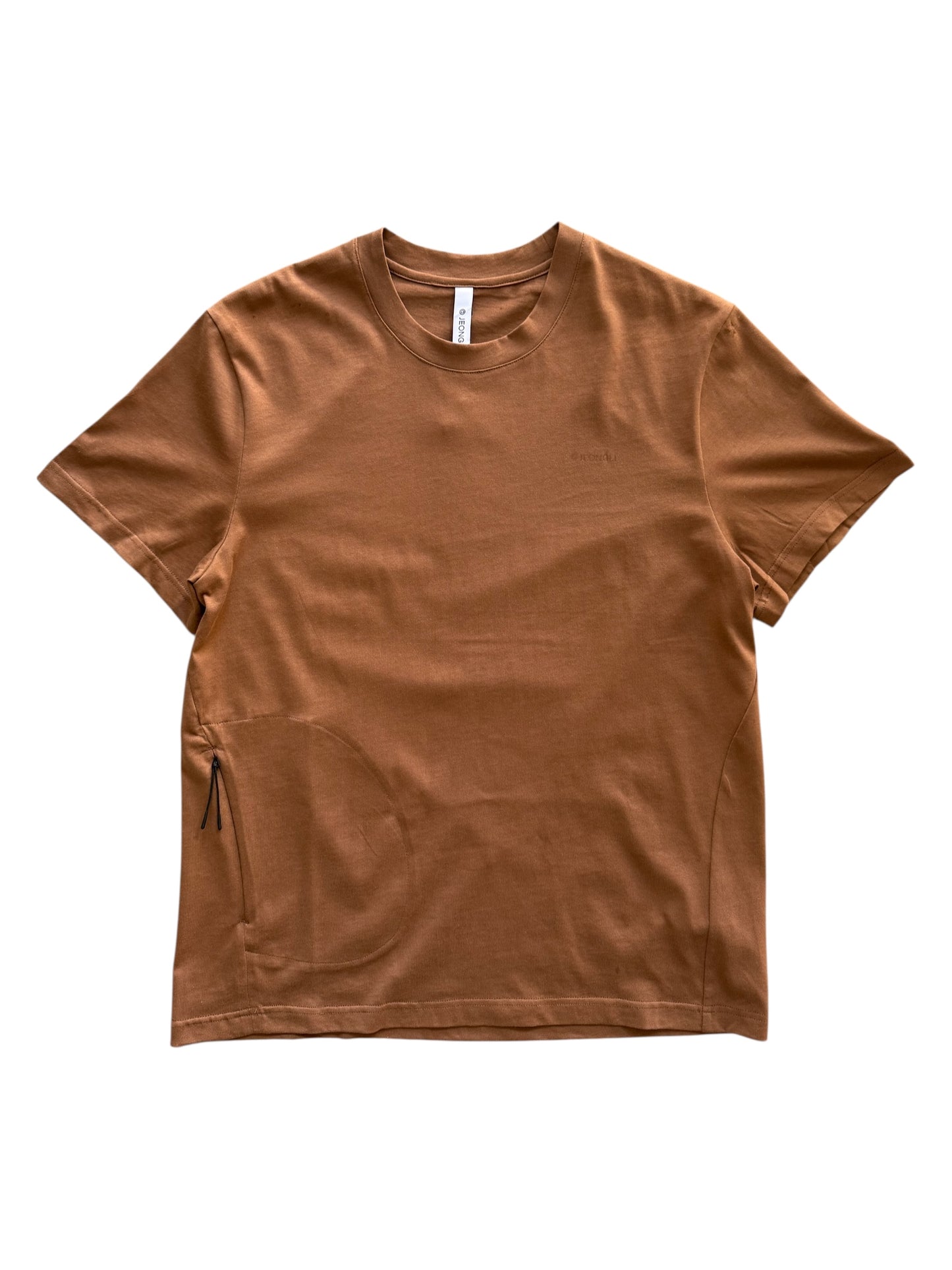 Side Pocket Tee Brown