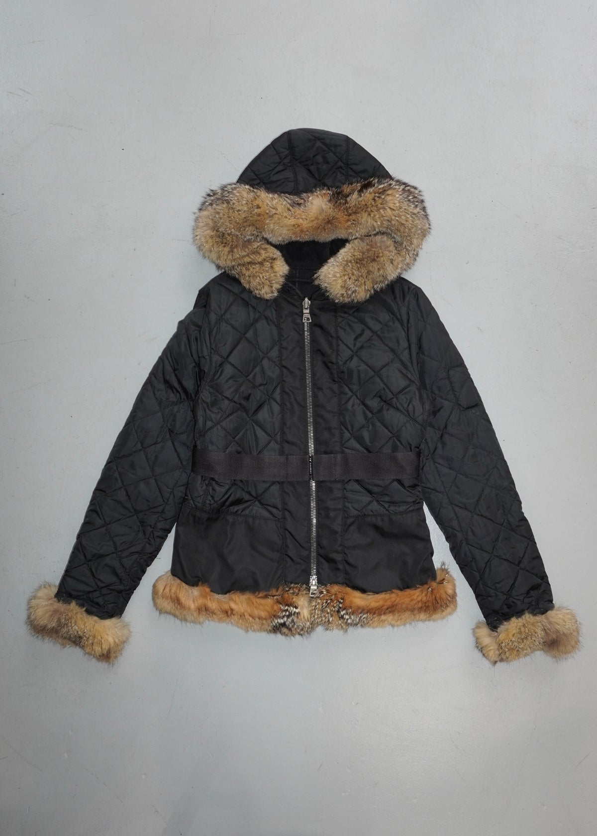 Prada 11fw Reversible Fur-trim Short Coat