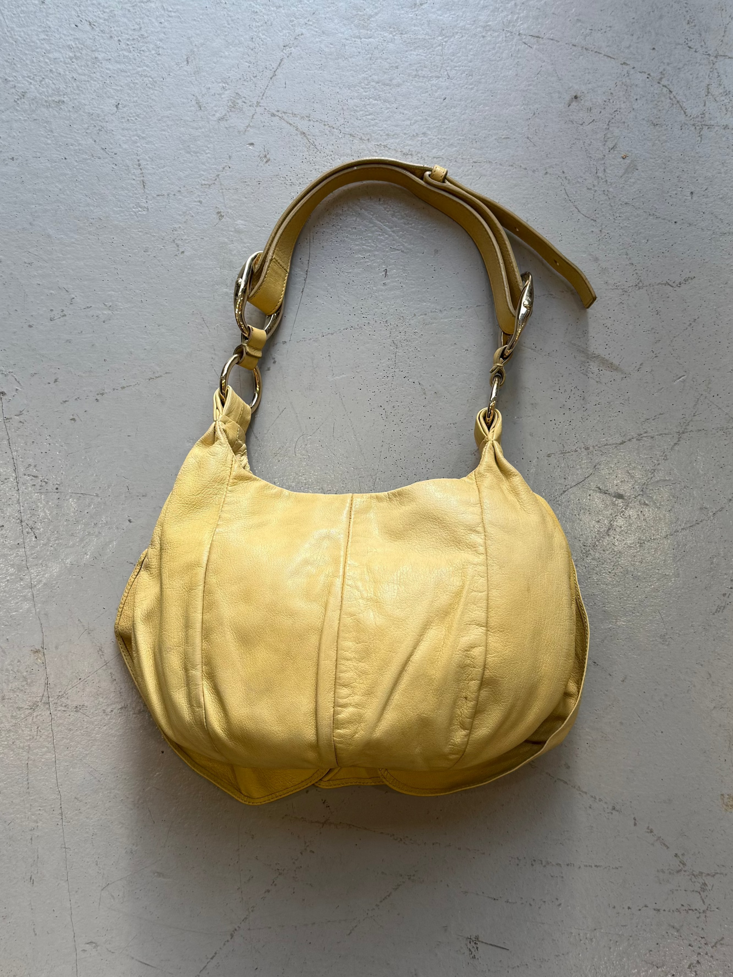 YSL leather Yellow flower bag