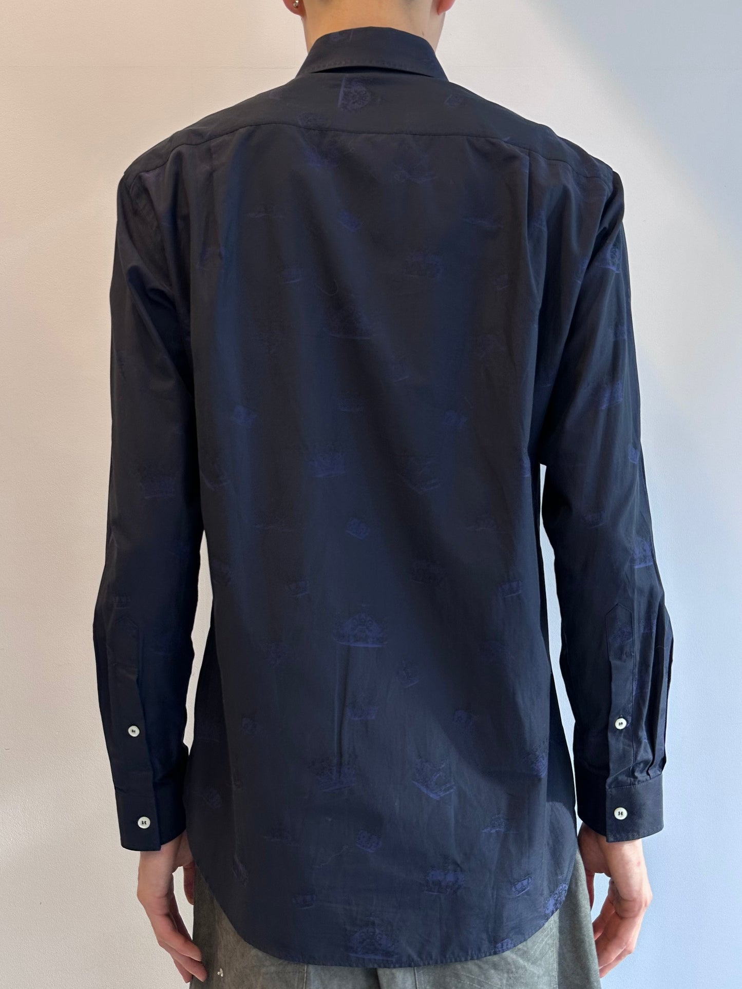 Vivienne Westwood Crown-Pattern Jacquard Shirt