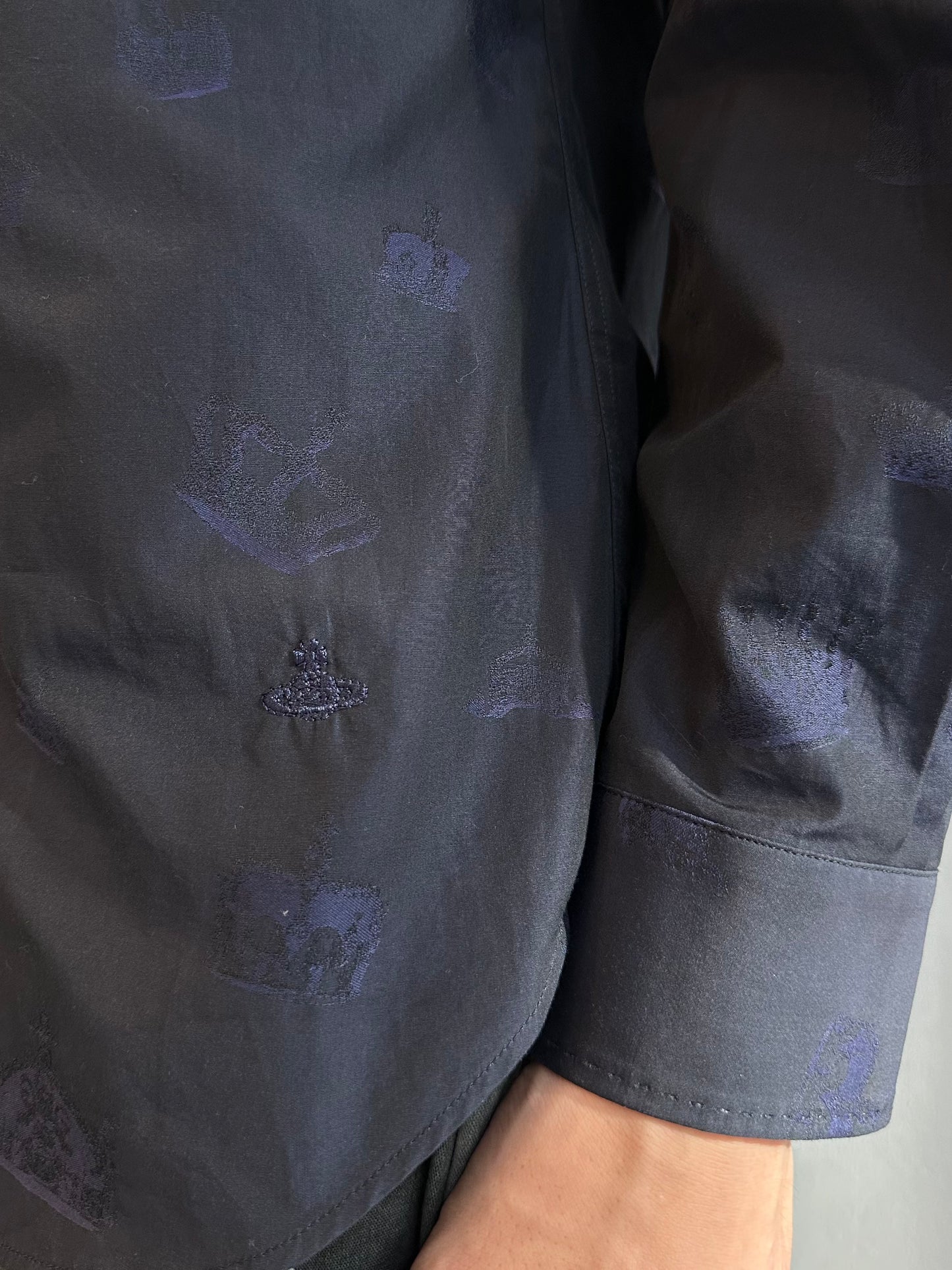 Vivienne Westwood Crown-Pattern Jacquard Shirt