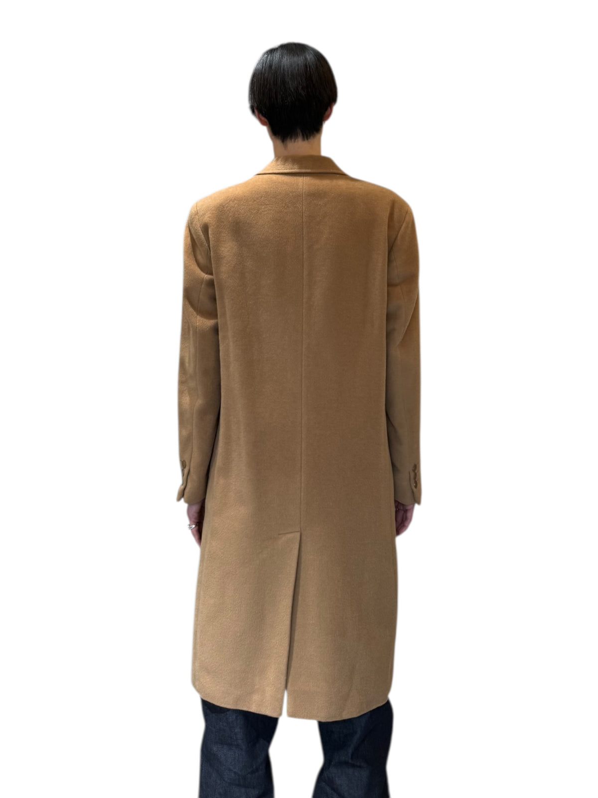 Agnès b. homme – 3-Button Wool Chesterfield Coat (Beige, Made in France)