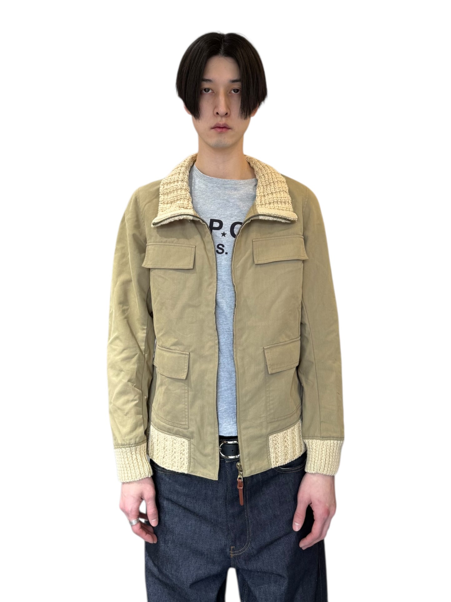 visvim redwood knit collar jacket