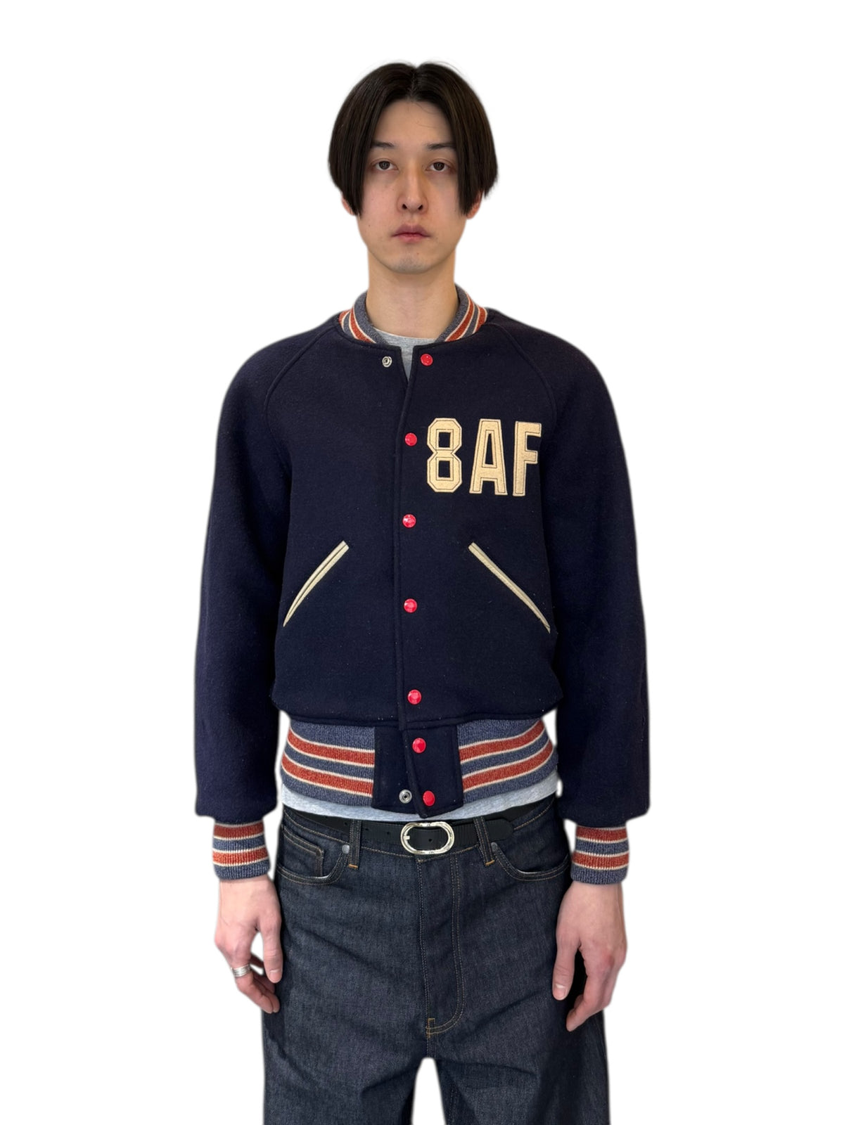 Buzz Rickson's 77th Bomb Squadron Varsity Jacket (Navy)