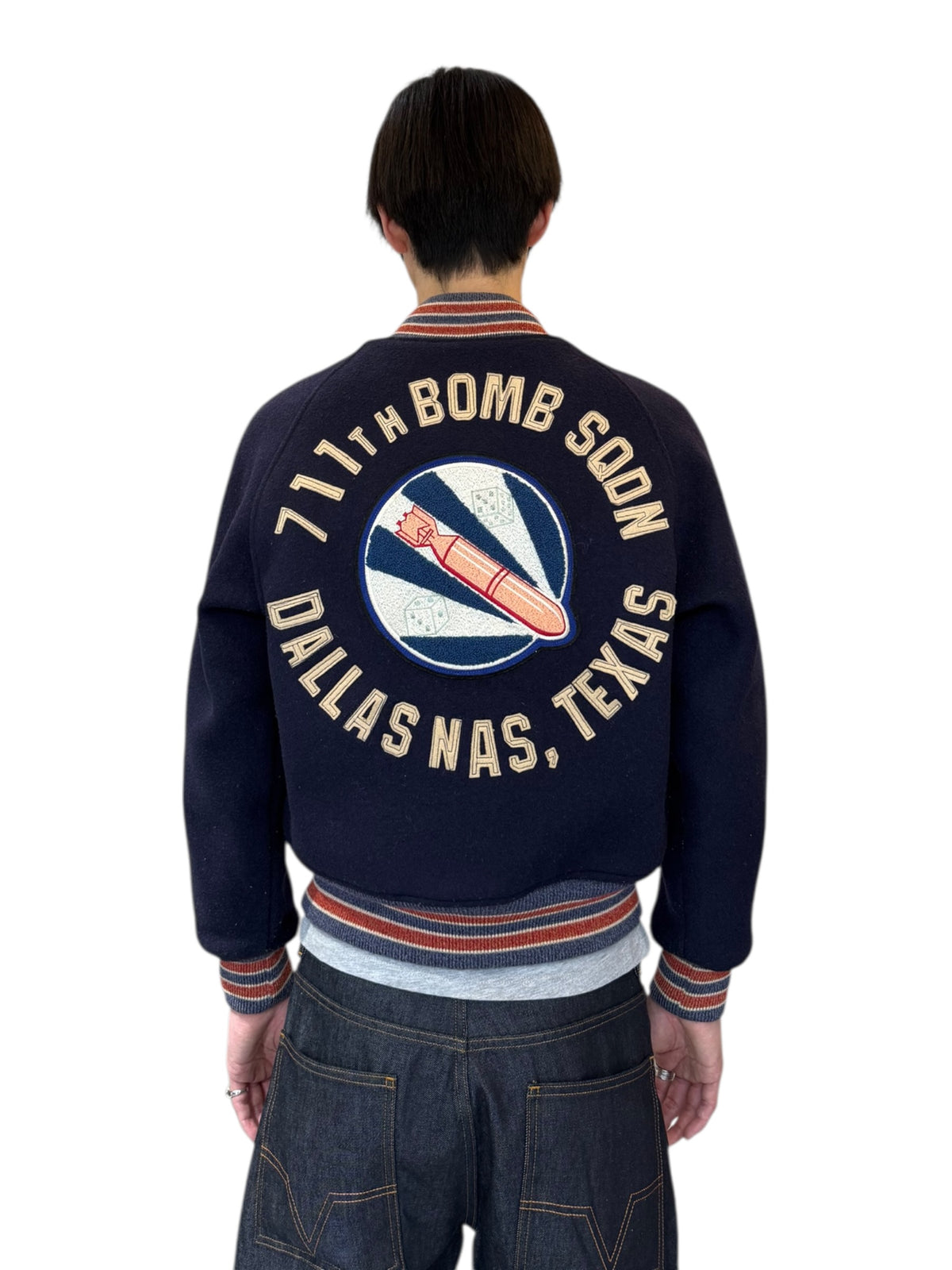 Buzz Rickson's 77th Bomb Squadron Varsity Jacket (Navy)