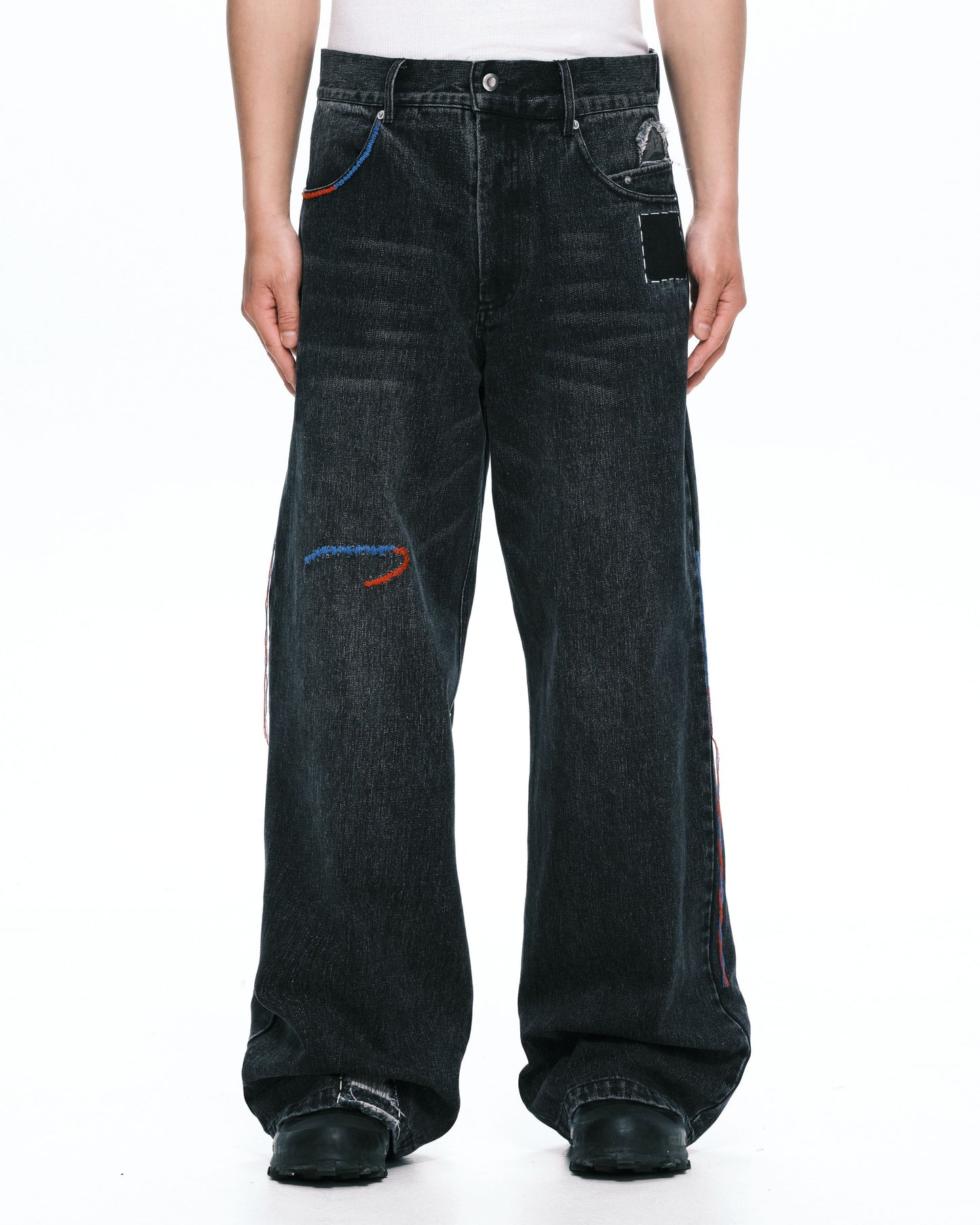 Hand patched denim