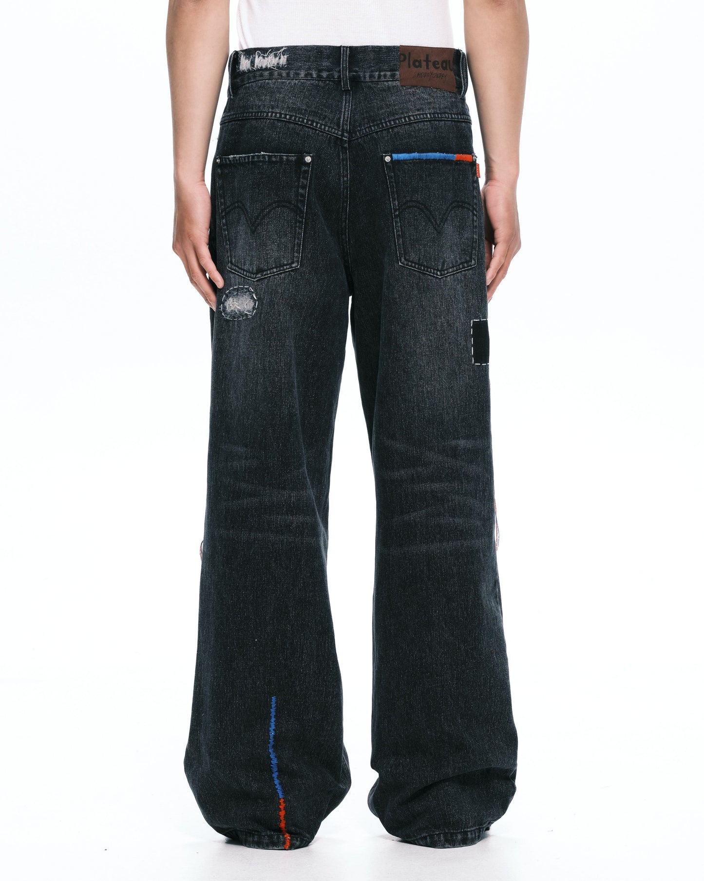 Hand patched denim