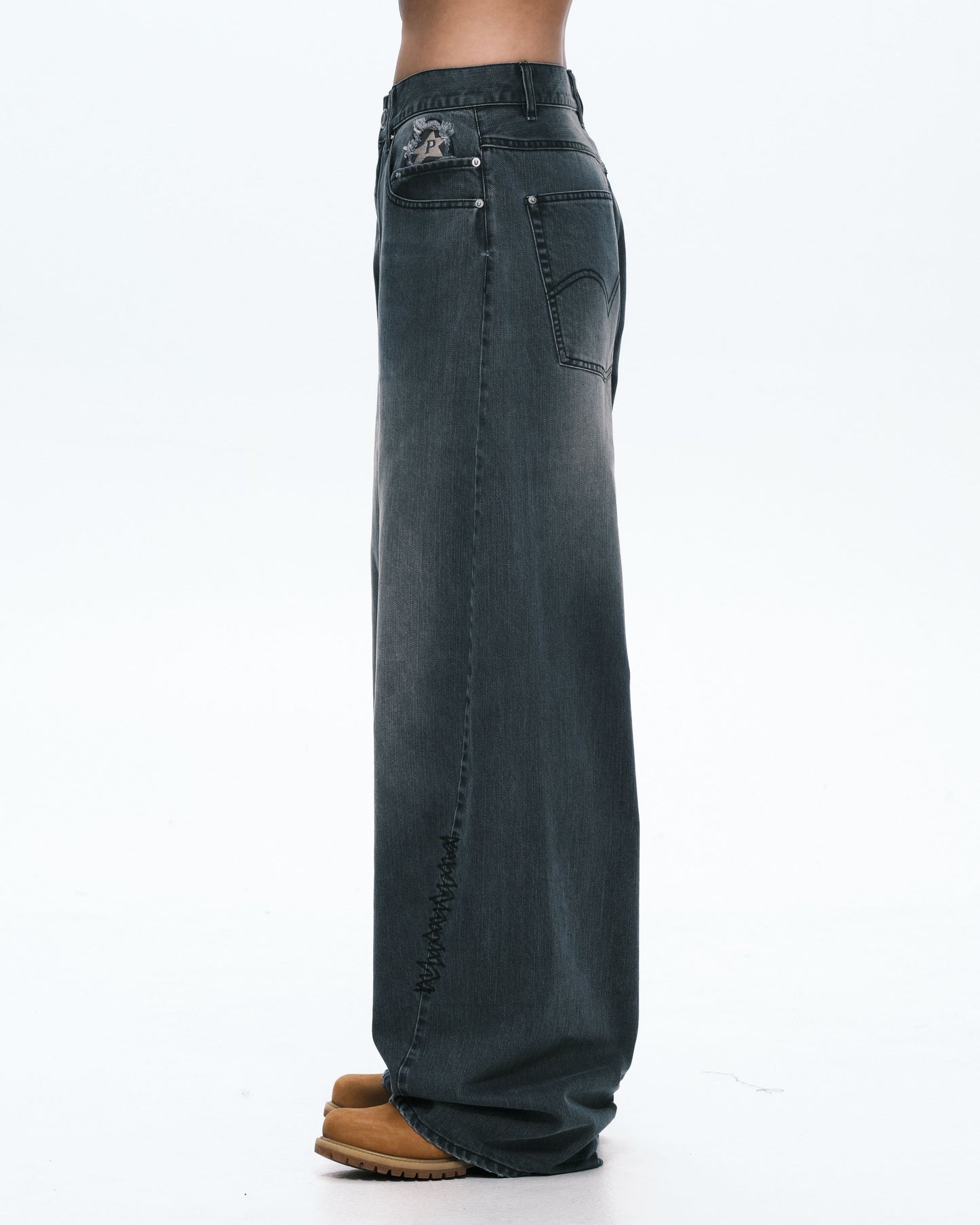 Curvy work pants Washed grey