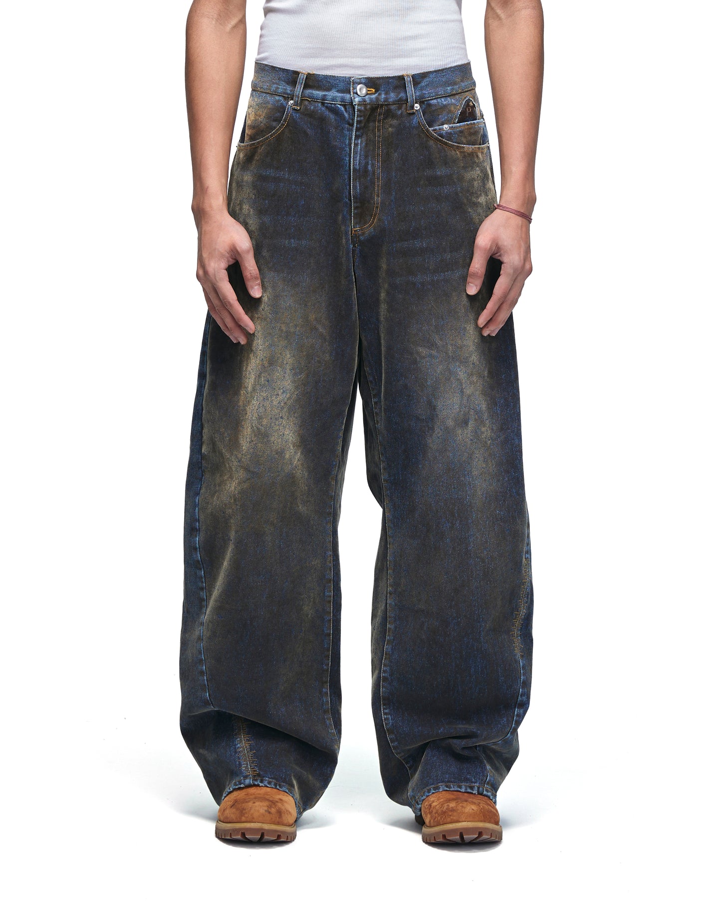 Curvy work pants Washed velvet