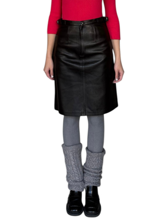 agnes b. leather skirt