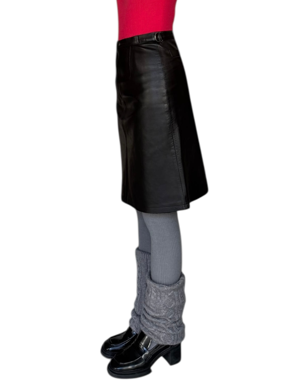 agnes b. leather skirt