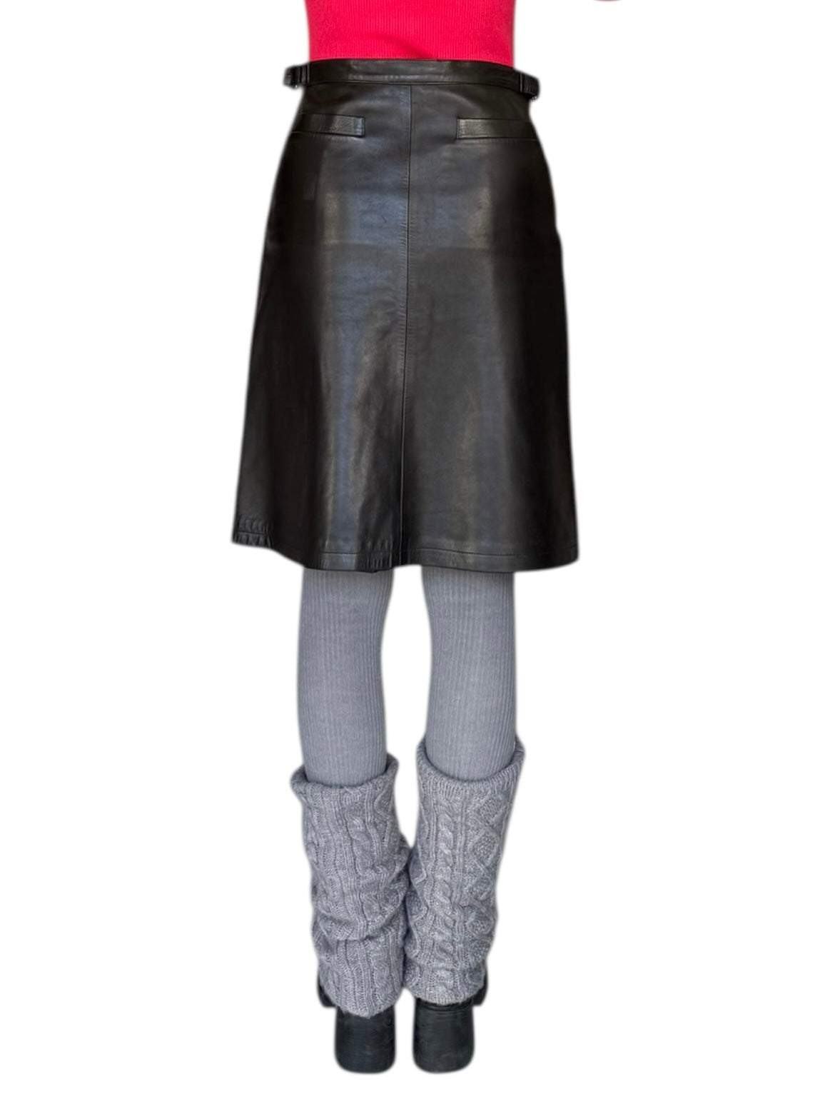 agnes b. leather skirt