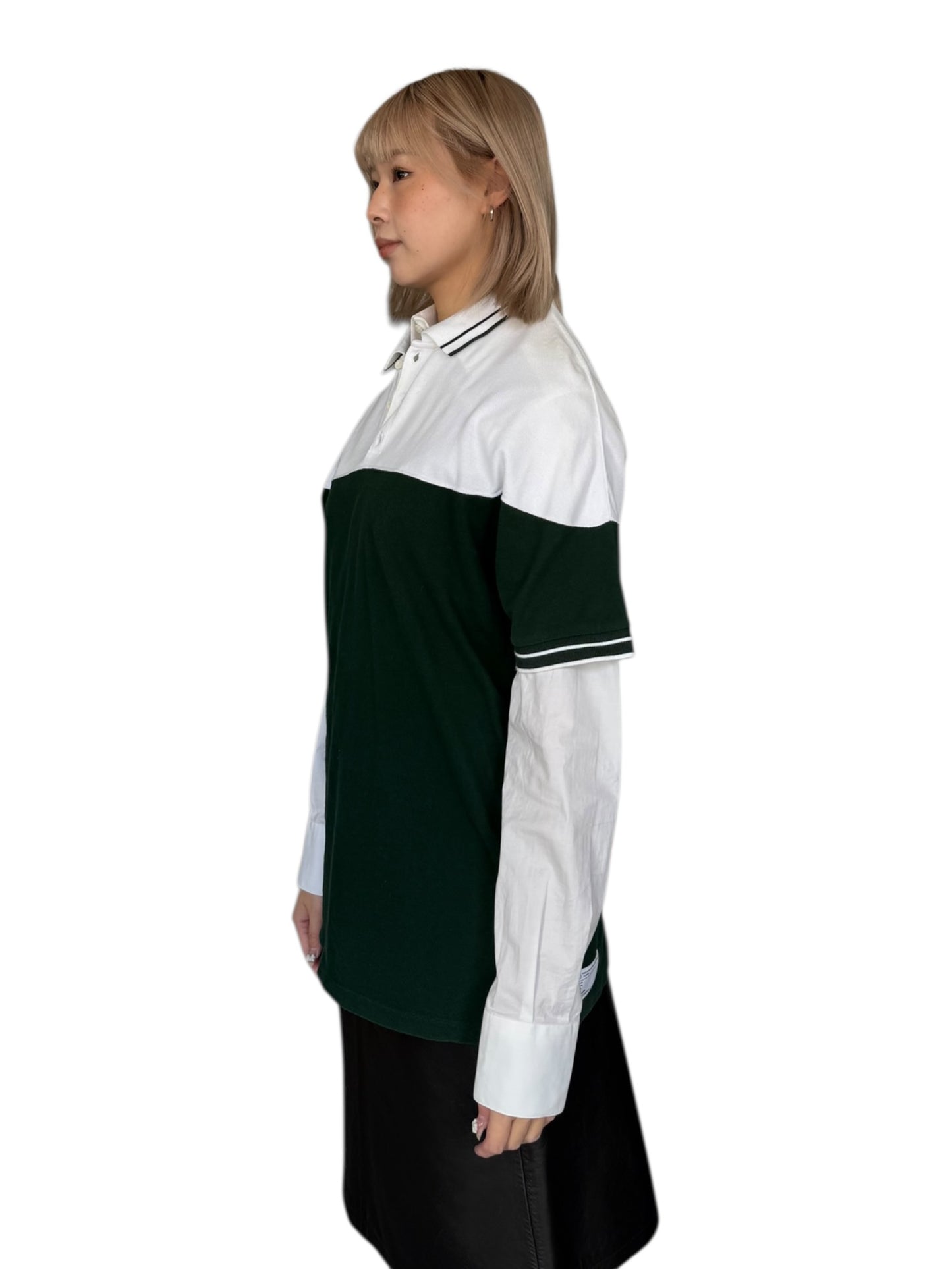 visvim two-tone polo shirt