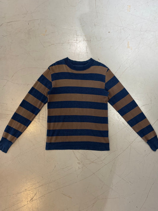 visvim border navy tee