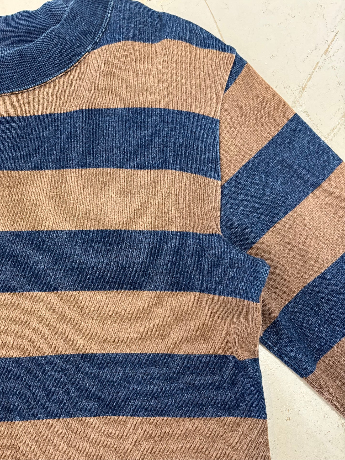 VISVIM border navy tee