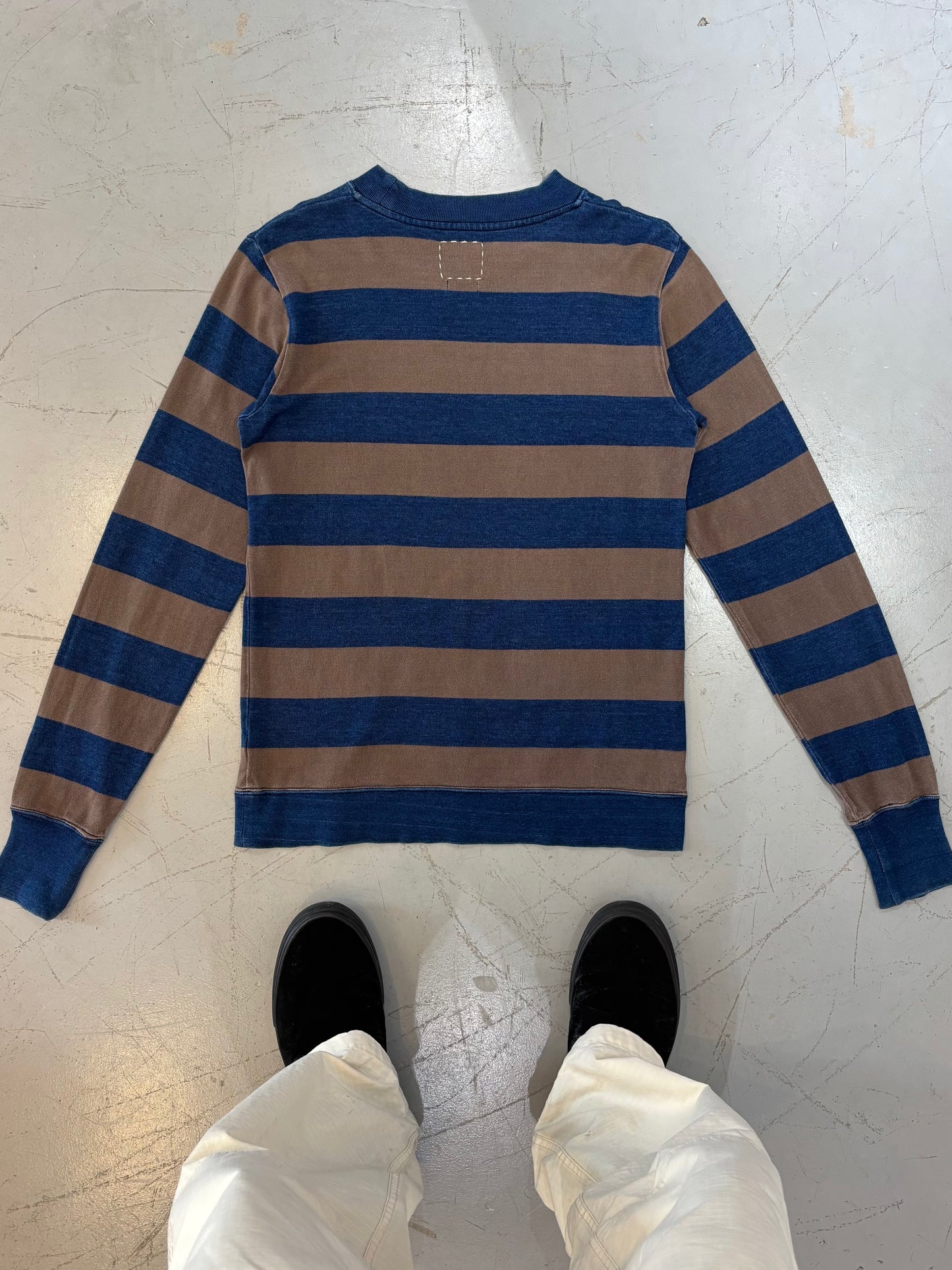 VISVIM border navy tee