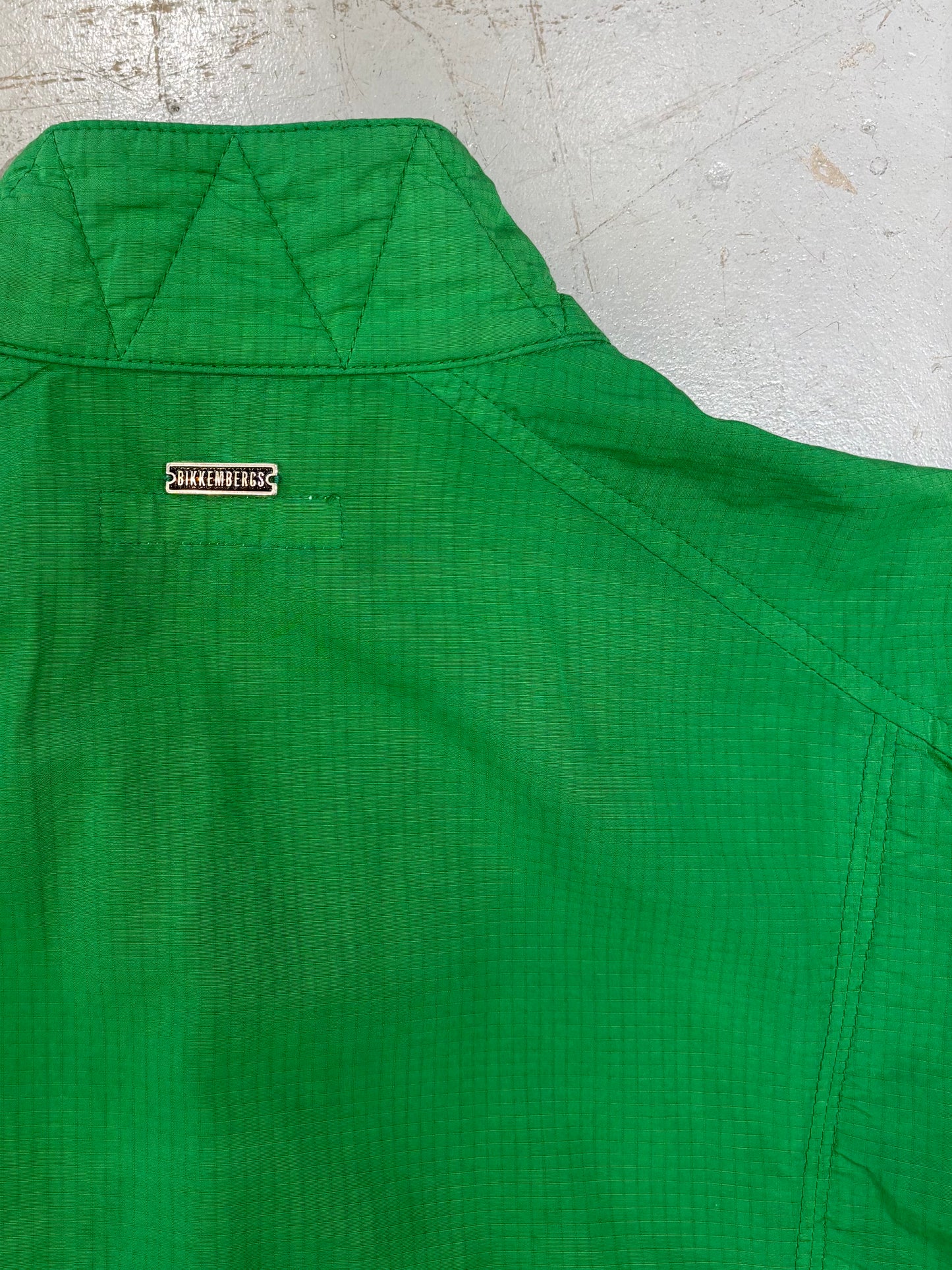 DIRK BIKKEMBERGS Object Dye Zipper Blouson (Green)