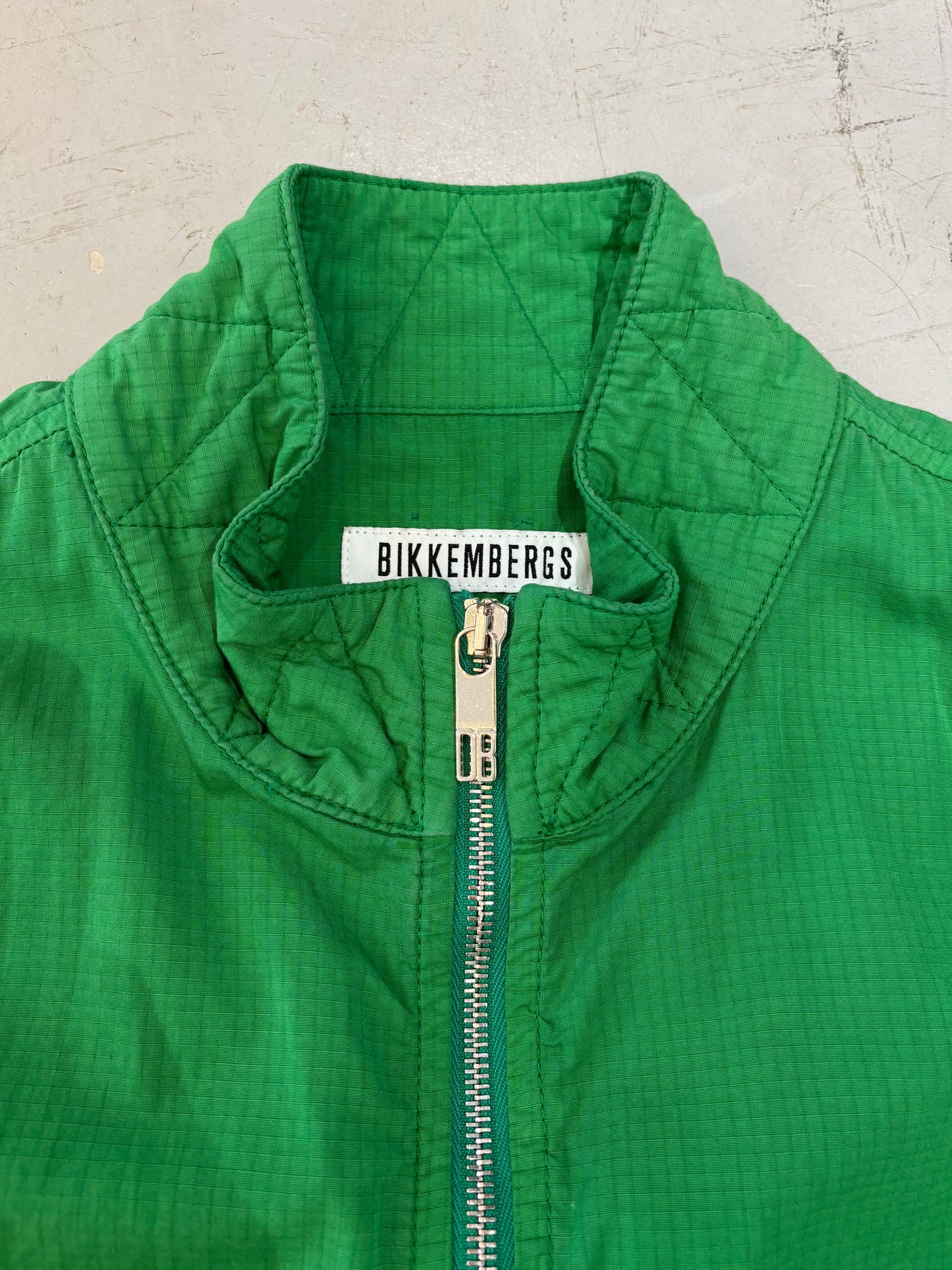 DIRK BIKKEMBERGS Object Dye Zipper Blouson (Green)