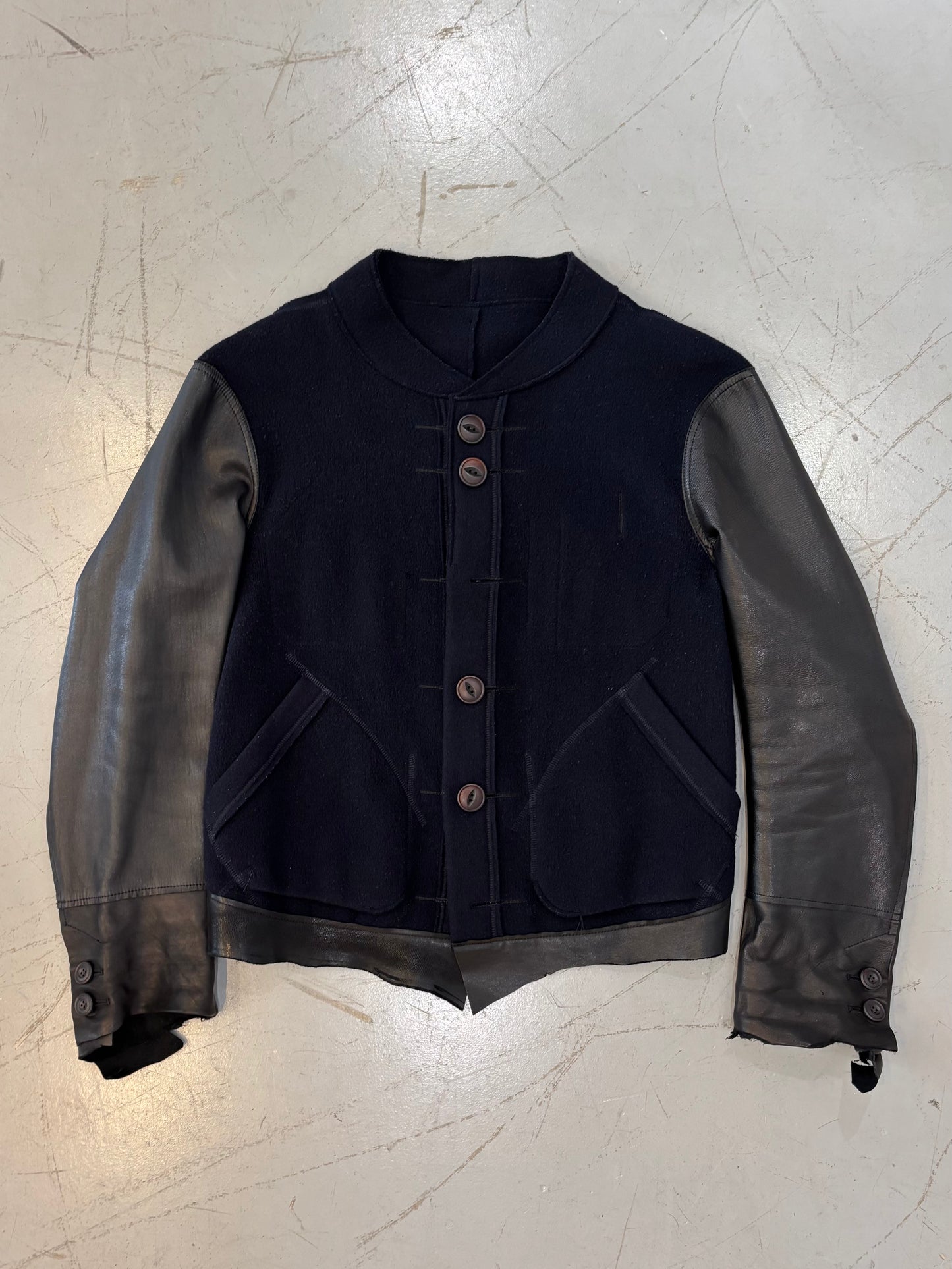 TAKAHIROMIYASHITA TheSoloist. Horse Leather Sleeve jacket