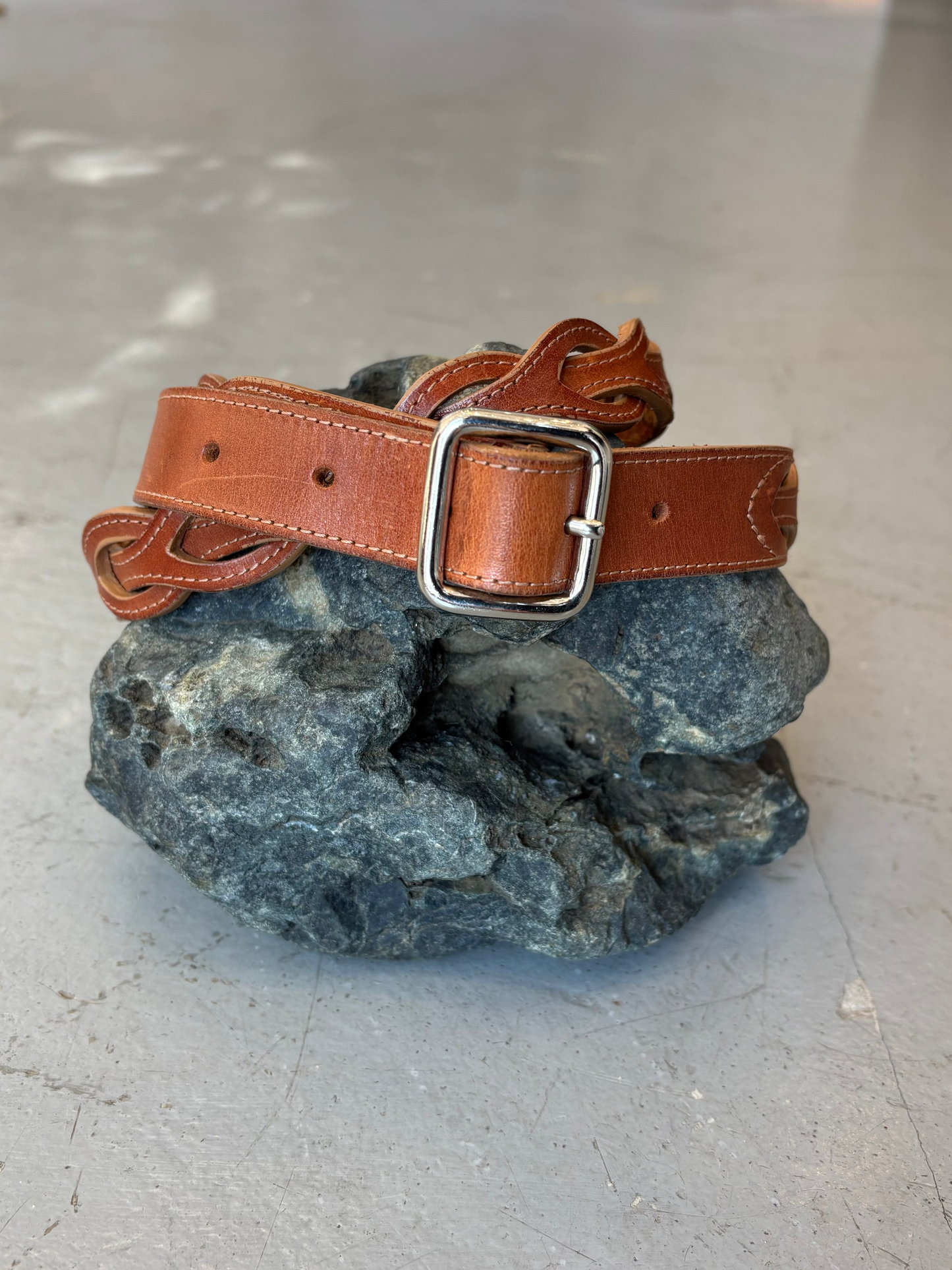 DRIES VAN NOTEN twisted leather belt