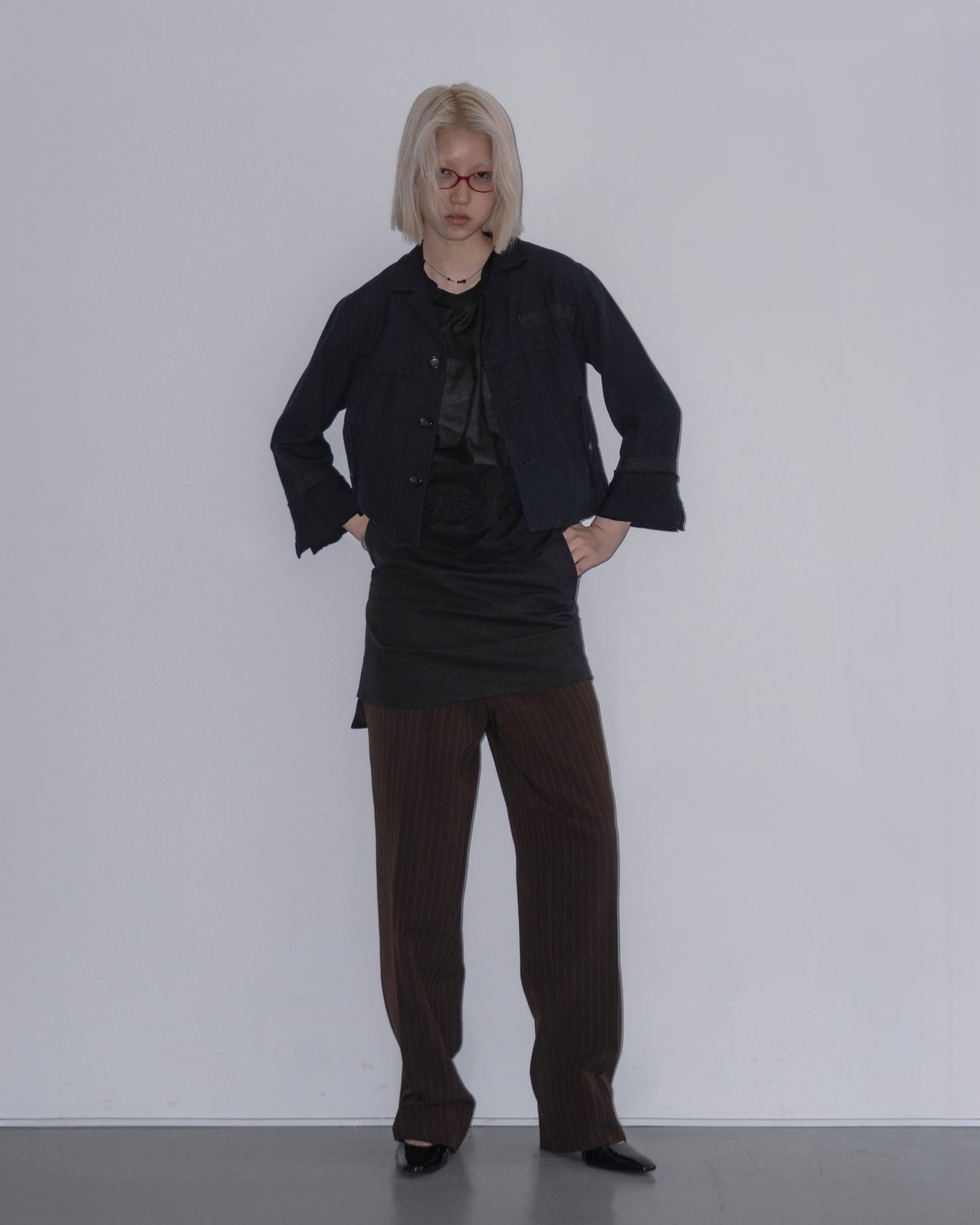 DRIES VAN NOTEN Stripe Slacks(Brown)