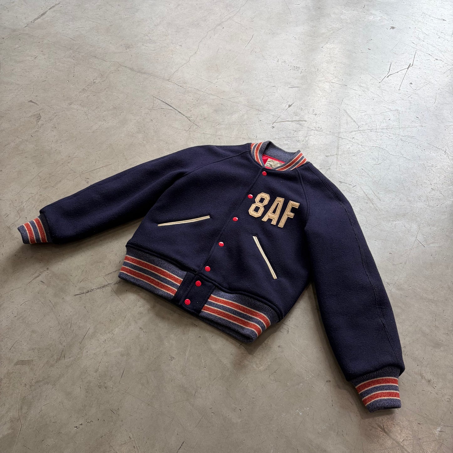 Buzz Rickson's 77th Bomb Squadron Varsity Jacket (Navy)