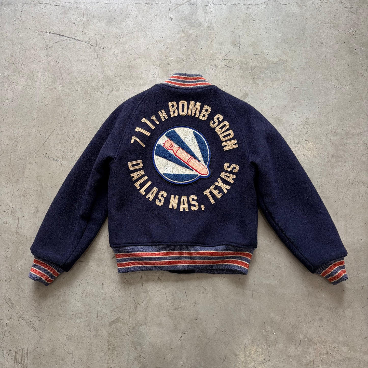 Buzz Rickson's 77th Bomb Squadron Varsity Jacket (Navy)