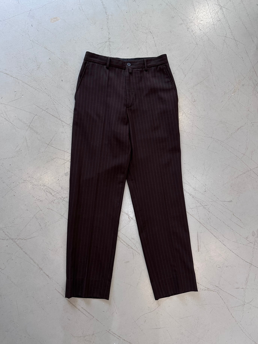 Dries Van Noten stripe brown slacks