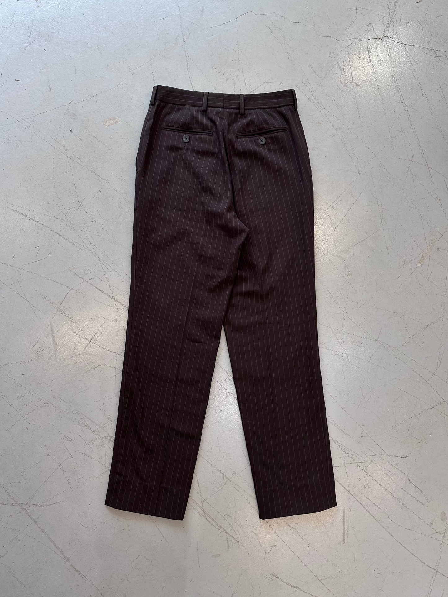 Dries Van Noten stripe brown slacks