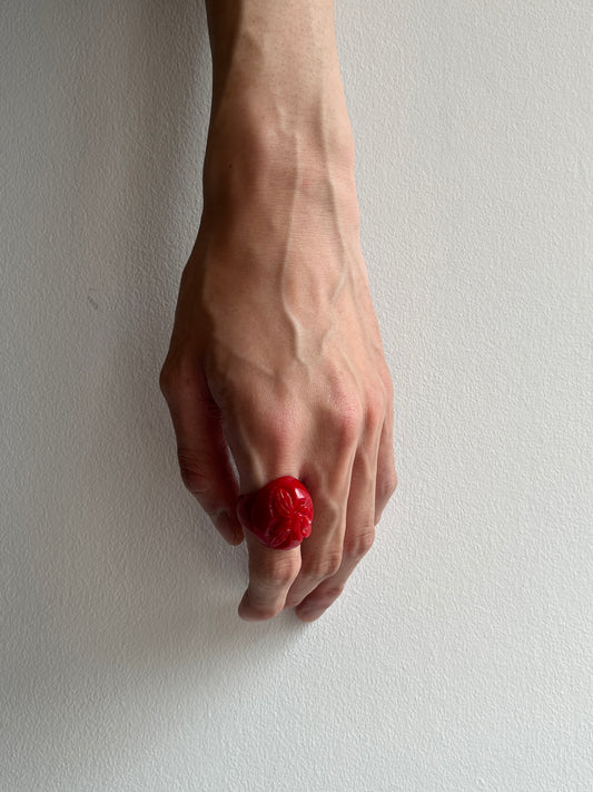NUMBER (N)INE SS06 Red Rose Ring