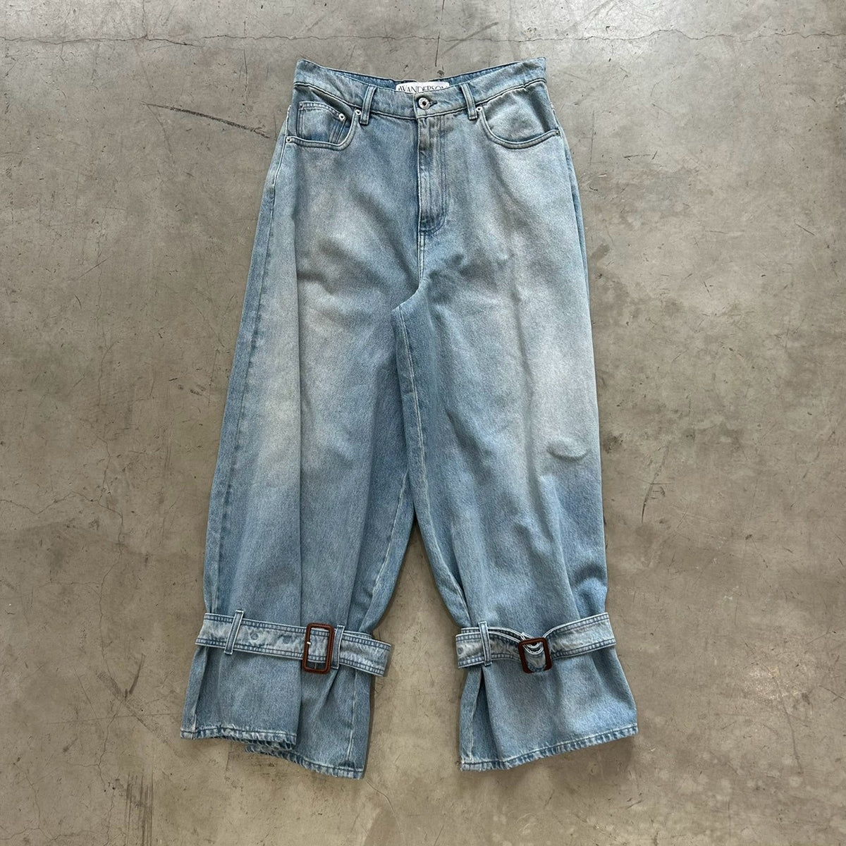 J.W Anderson Belted Denim Wide Pants