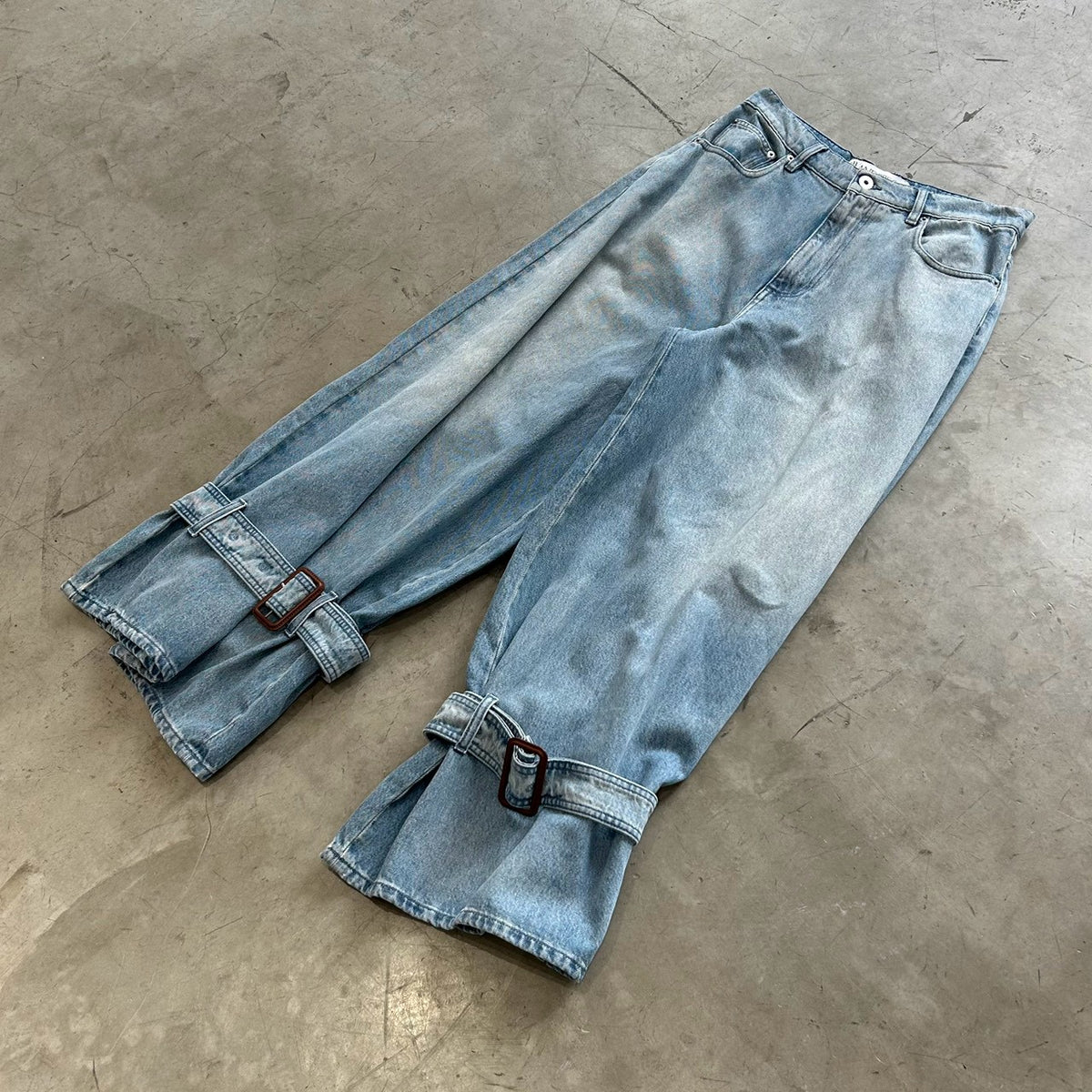 J.W Anderson Belted Denim Wide Pants