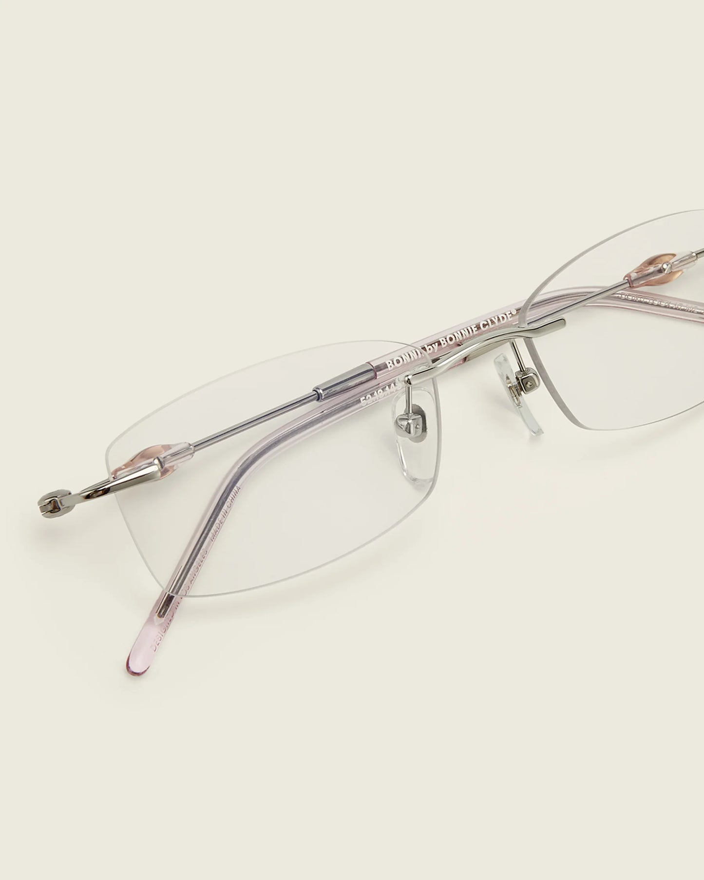 Lisp Silver Transparent Pink & Clear Lens