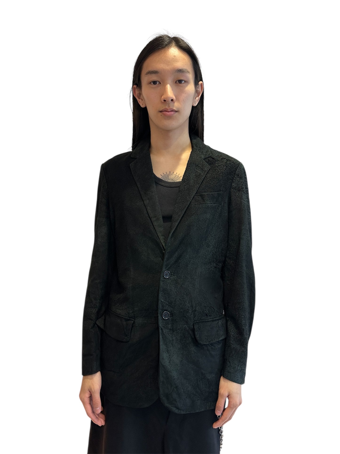HELMUT LANG Suede Leather Jacket SS01