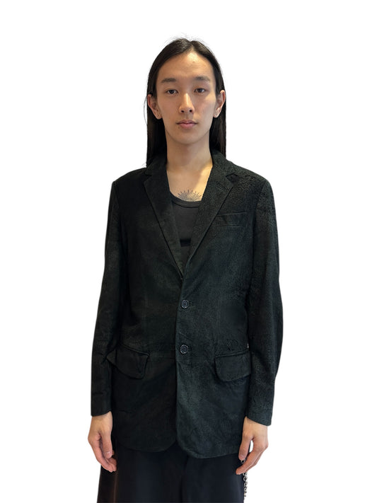 YOHJI YAMAMOTO POUR HOMME SS16 Slim Linen Blend Jacket