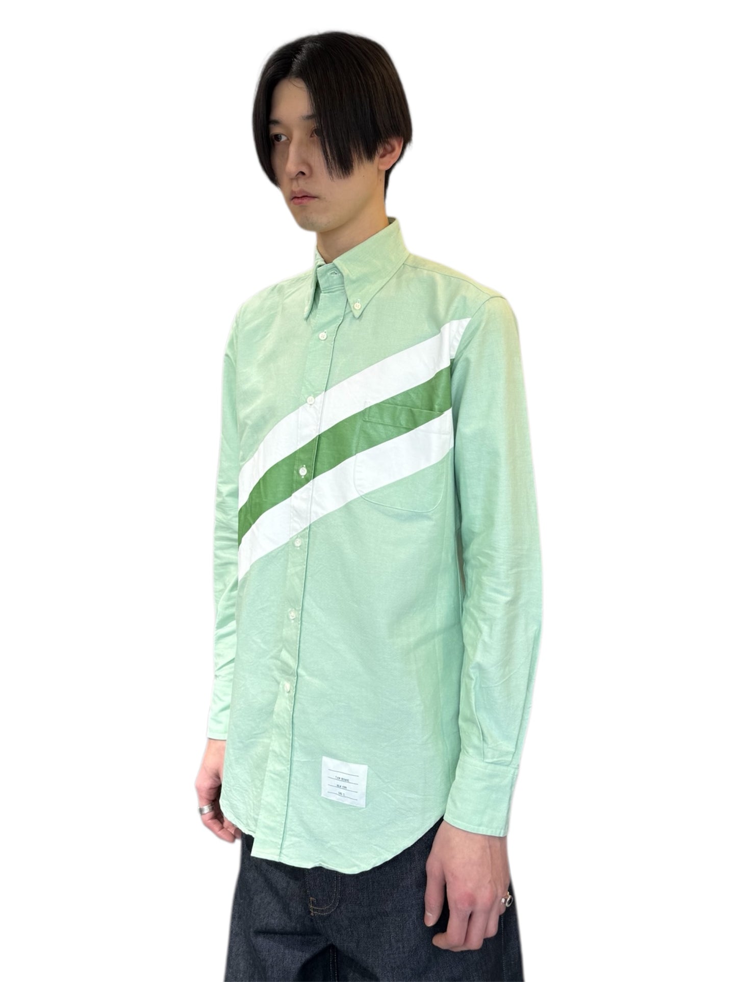 THOM BROWNE. NEW YORK green shirt