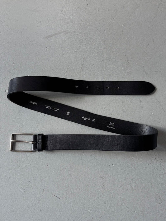 Agnes b. Cow Leather Belt (Black)