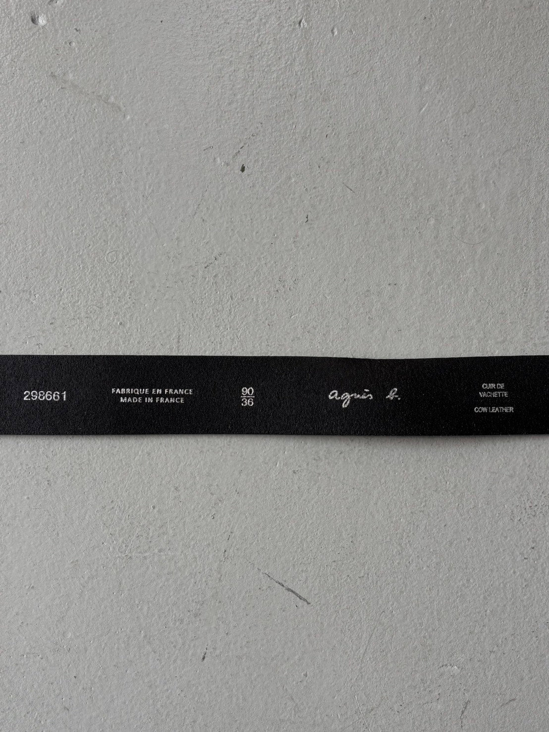 Agnes b. Cow Leather Belt (Black)