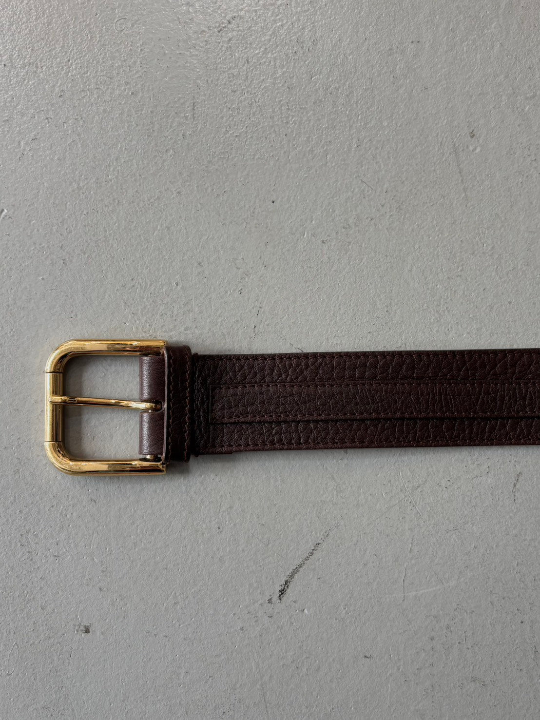 Dolce & Gabbana Logo Belt (Dark Browne)