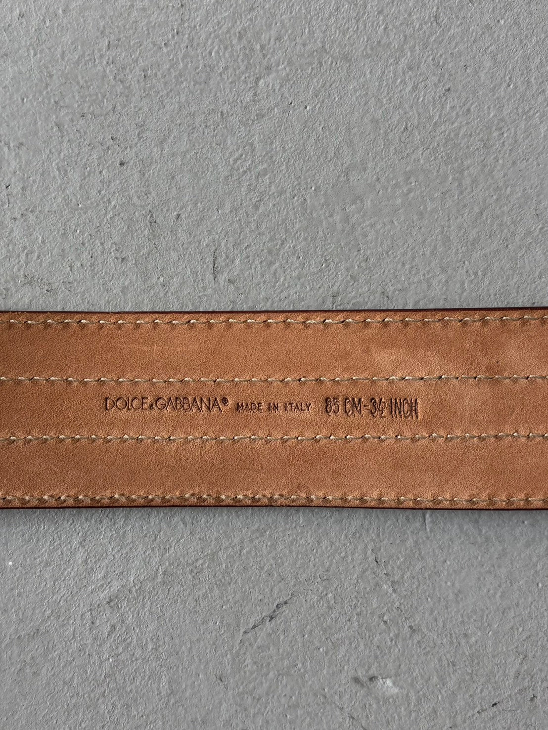 Dolce & Gabbana Logo Belt (Dark Browne)