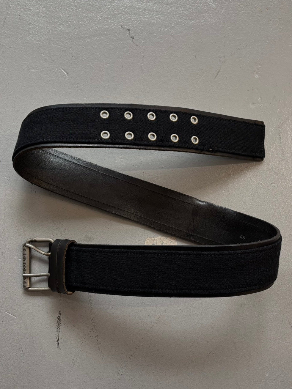 Dirk Bikkembergs 90s Double Hole Belt (Black)