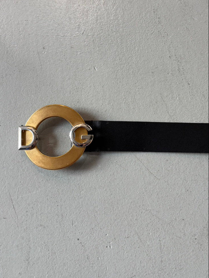 Dolce & Gabbana Circle Backle Belt With Logo