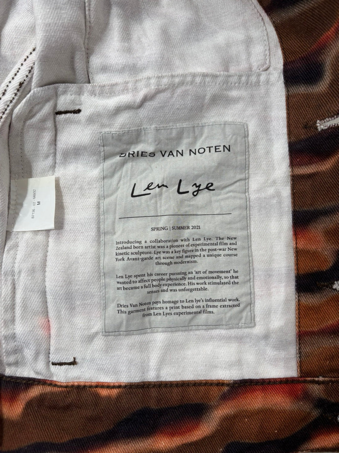 Dries Van Noten SS21 Len Lye Denim Jacket