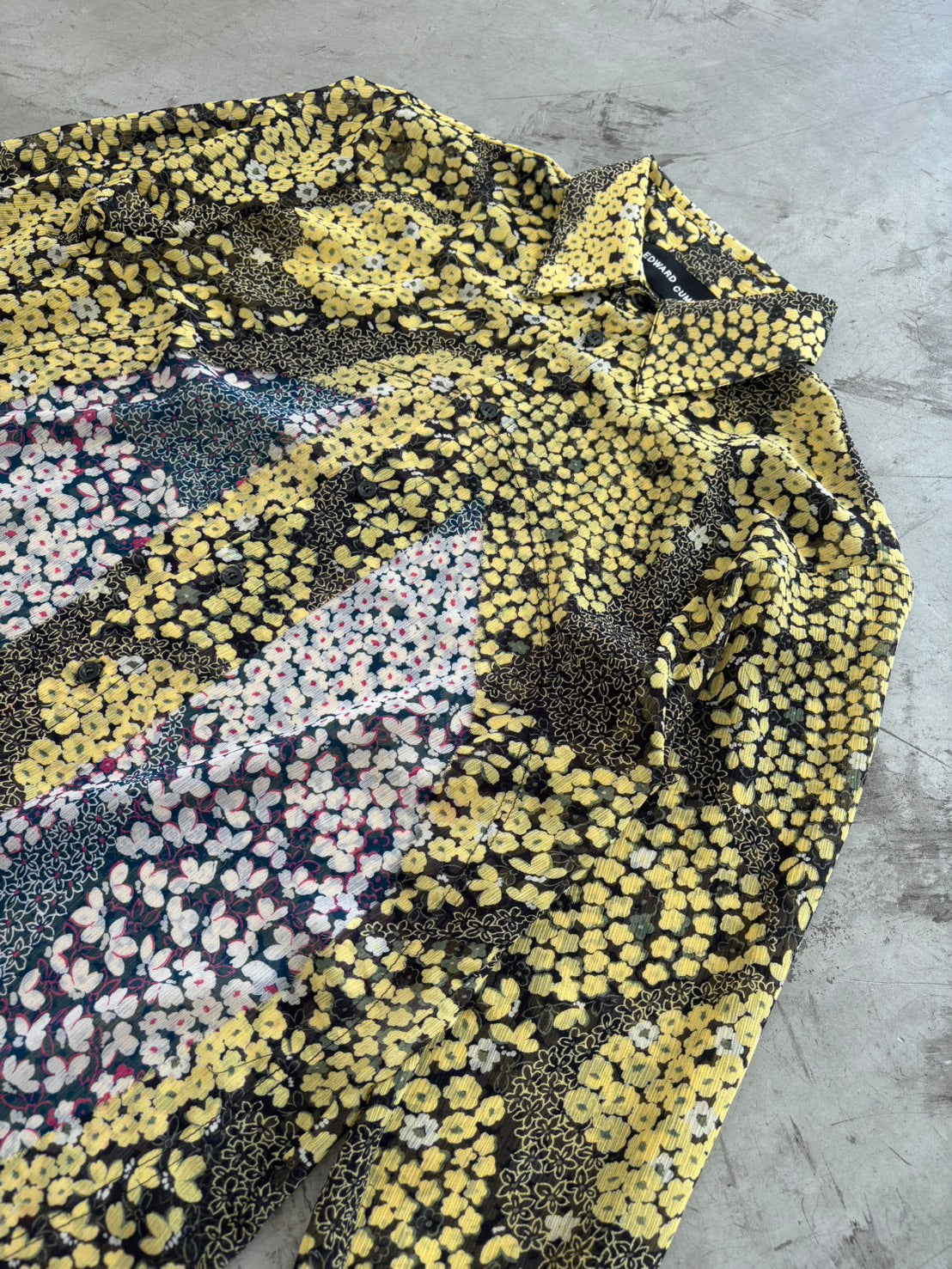 Edward Cuming SS24 Floral Patchwork Sheer Shirt