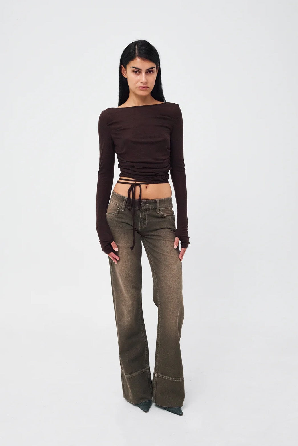 Karli Jeans Dusty Green
