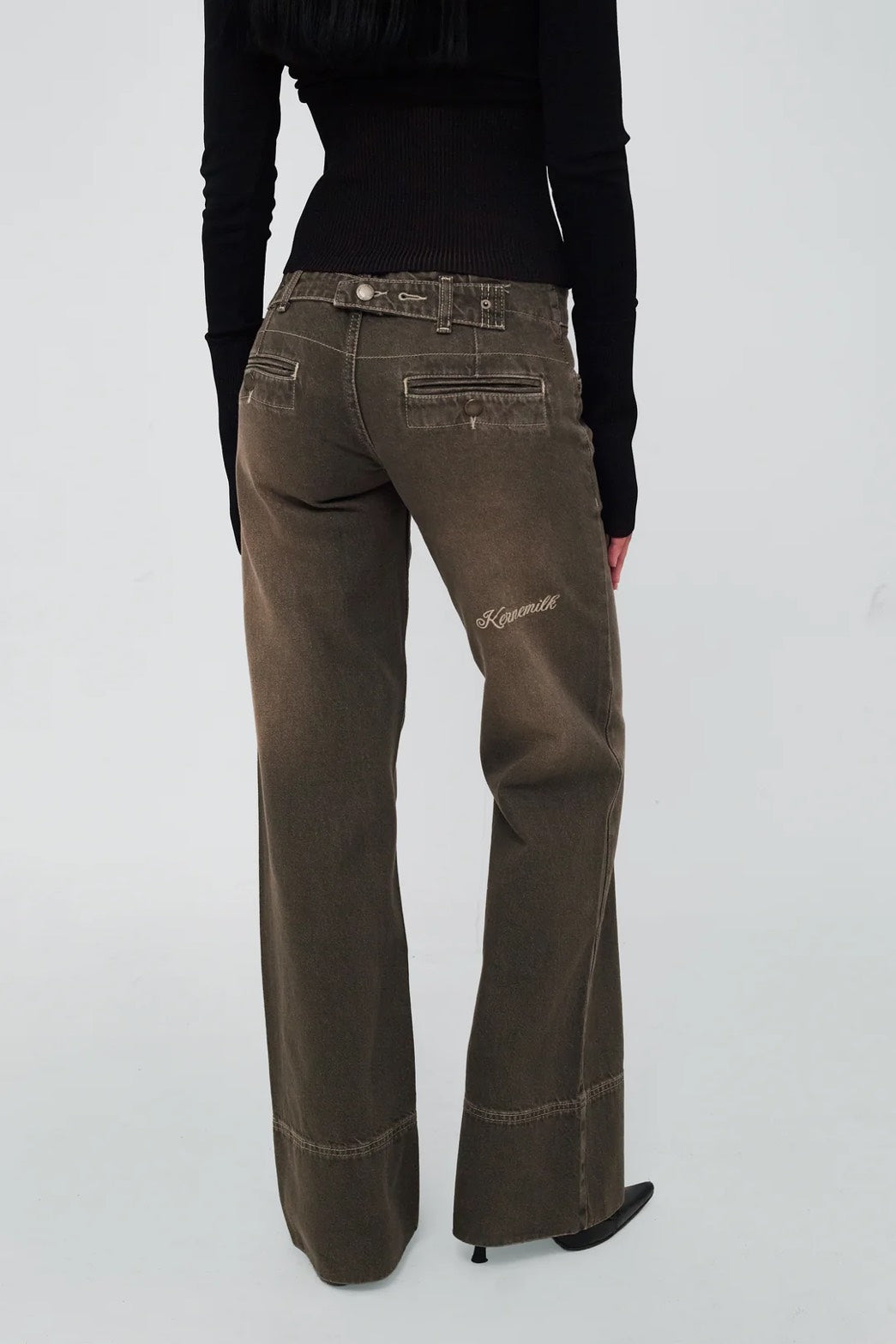 Karli Jeans Dusty Green