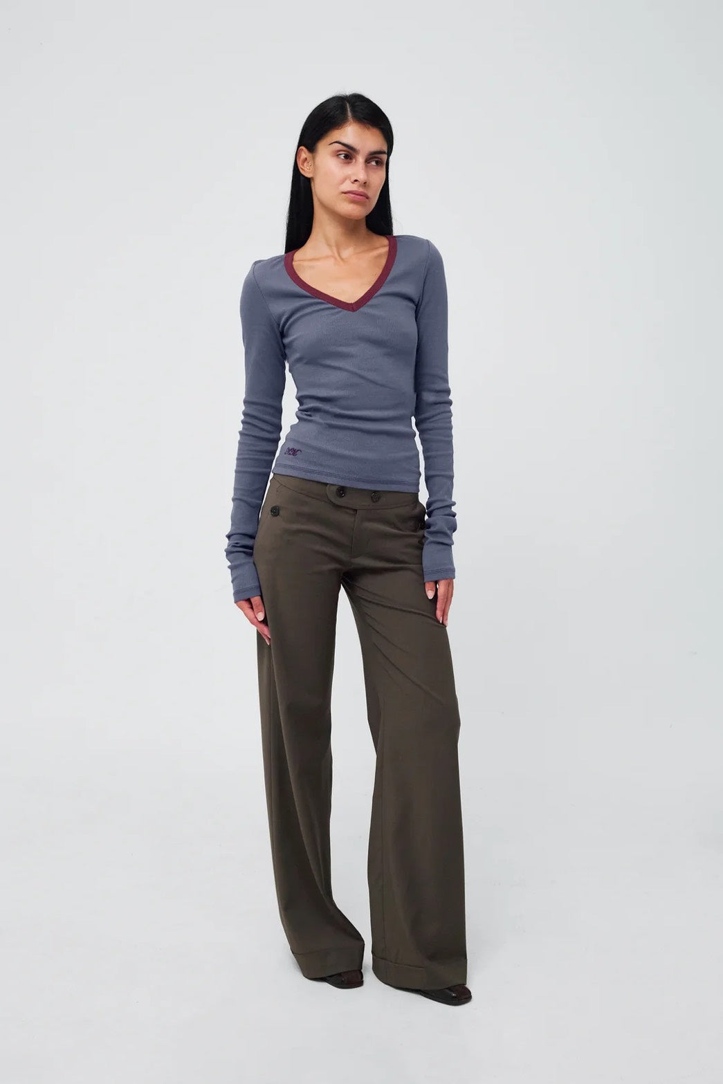 Lima Blouse Dusty Blue