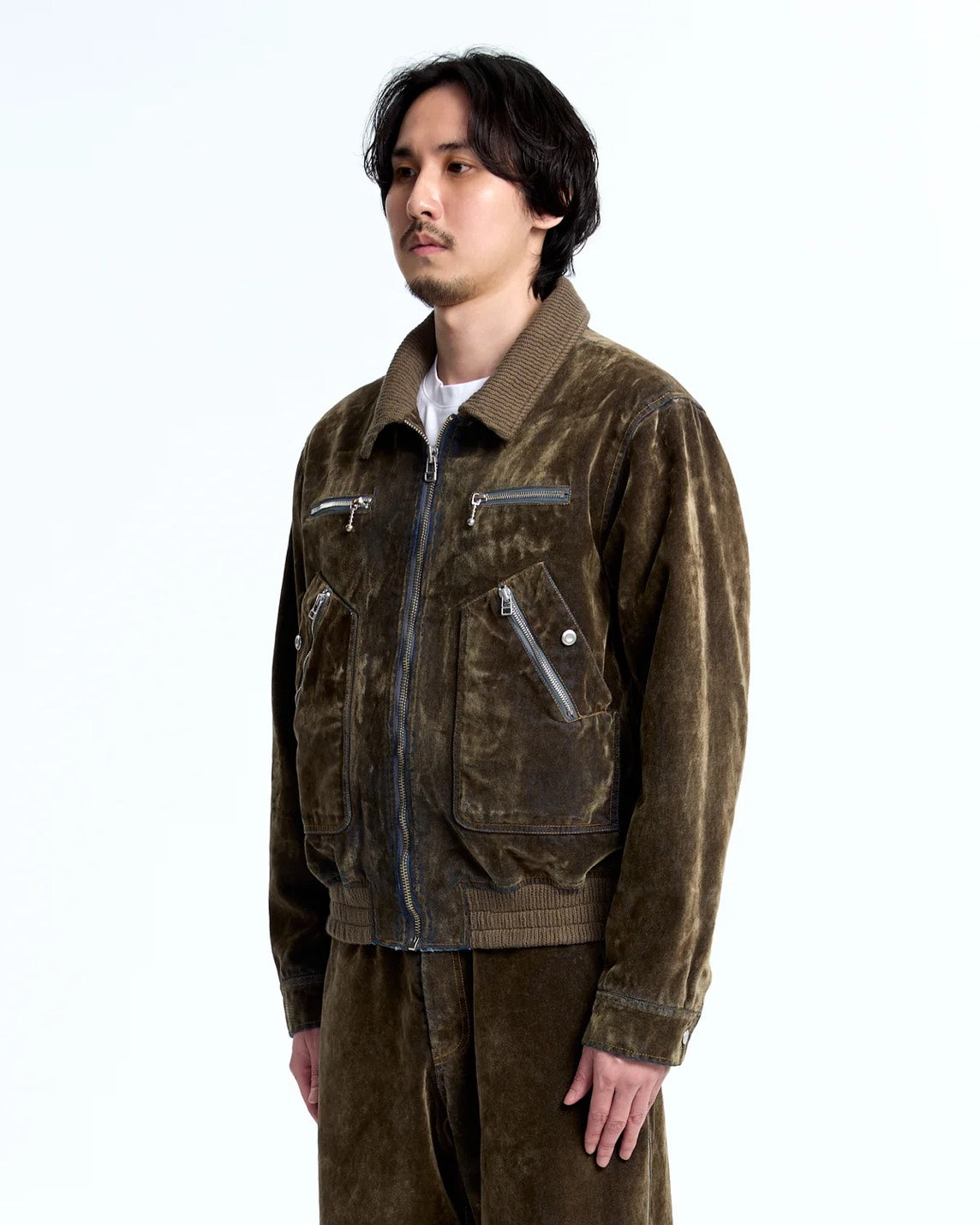 Flocked Denim Jacket