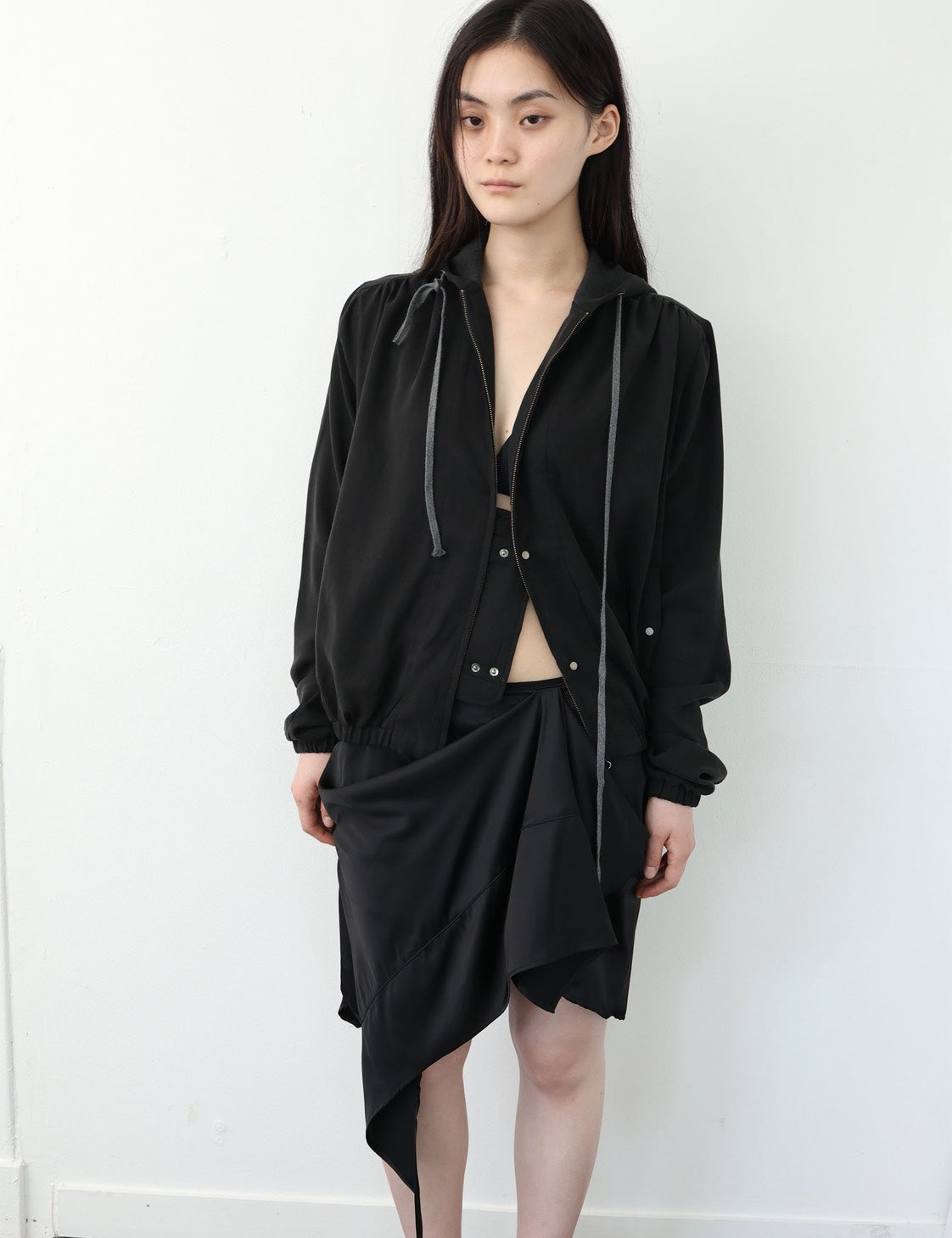 Placket Hooded Jacket